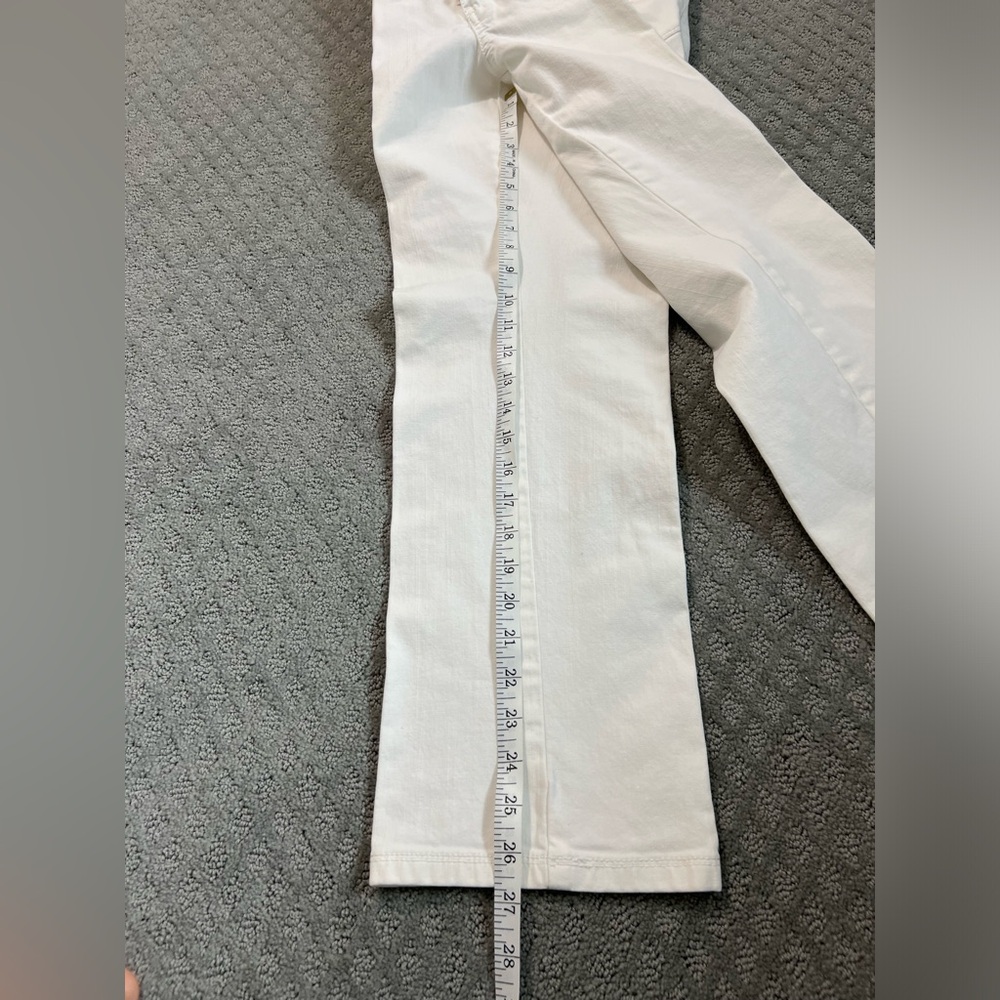 White House Black Market white jeans with jewel stone adorned back pockets - Picture 9 of 9